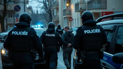 Policija privodi osumnjičenog, ilustracija