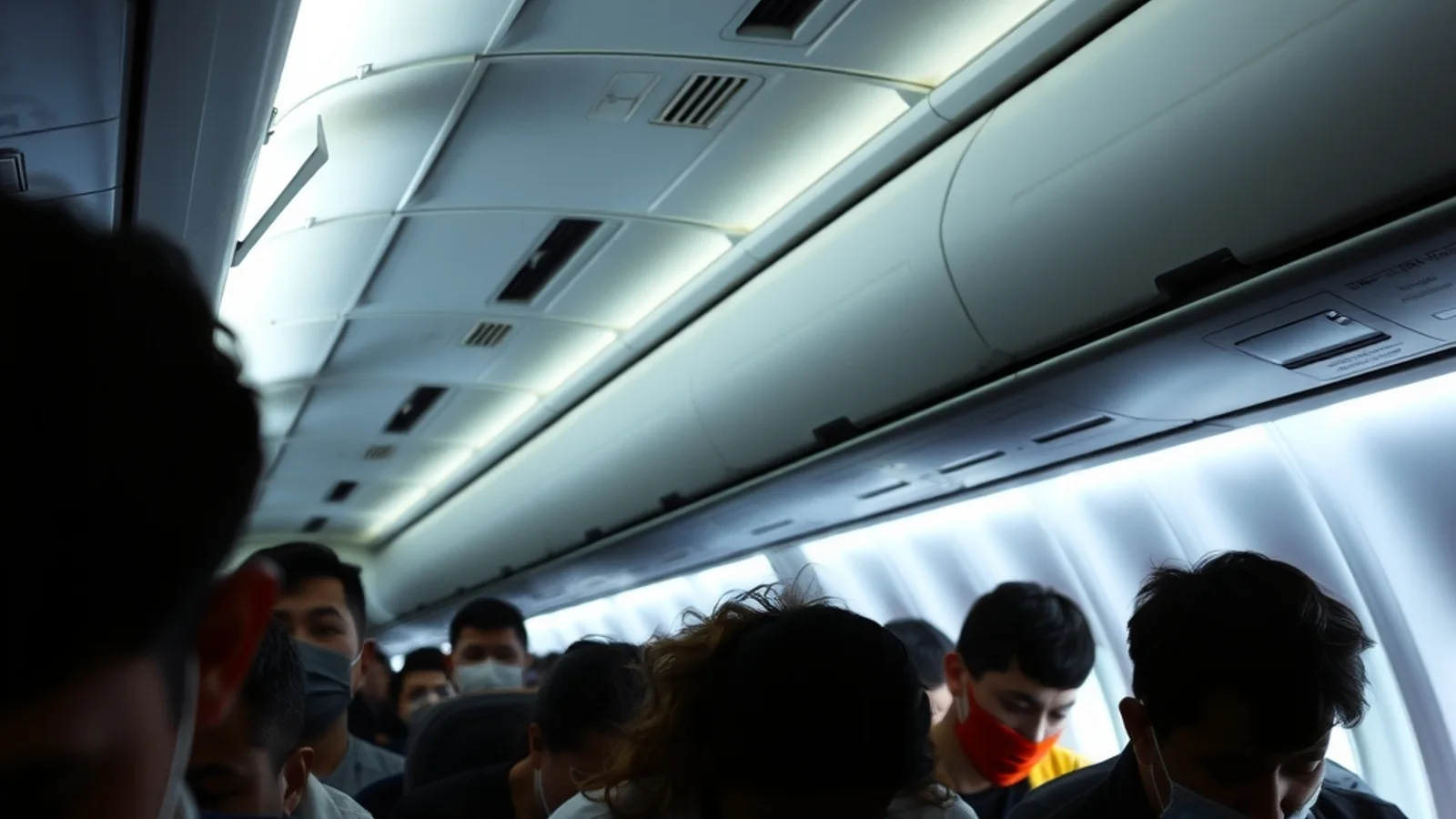 Putnici u avionu tokom trenutaka panike i molitve