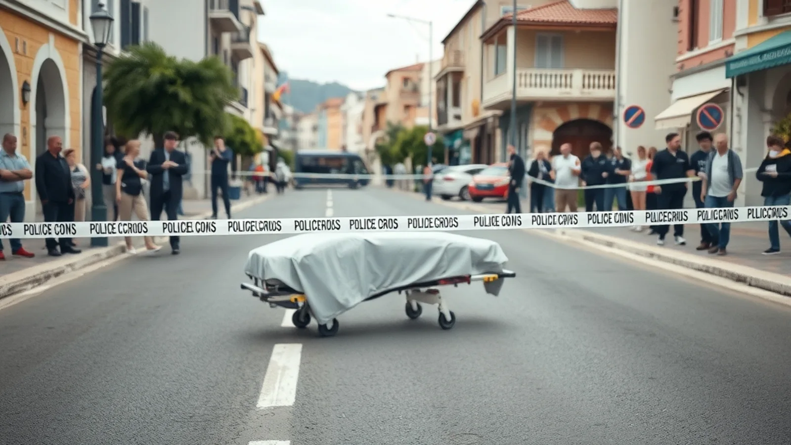Mesto zločina u centru Sarande obezbeđeno policijskom trakom